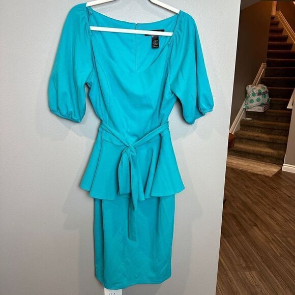 Ashley Stewart Belted Off The Shoulder Dress 14/16 - Picture 4 of 10